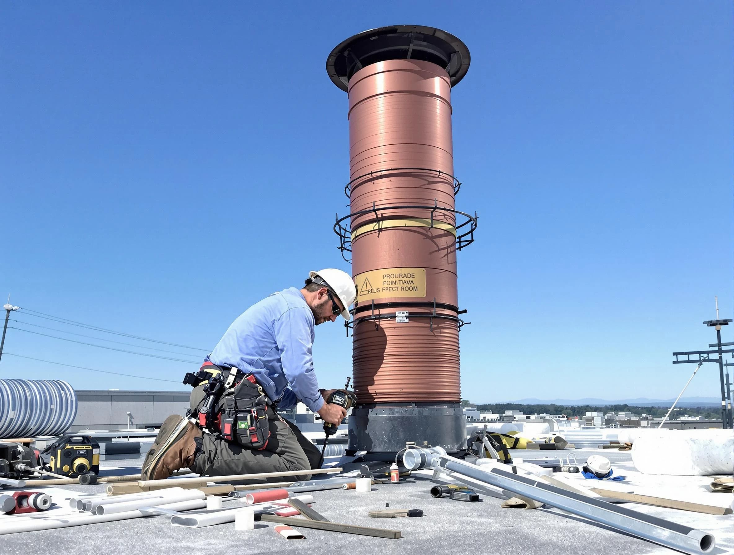 Installed chimney liner by Perth Amboy Chimney Sweep in Perth Amboy, NJ