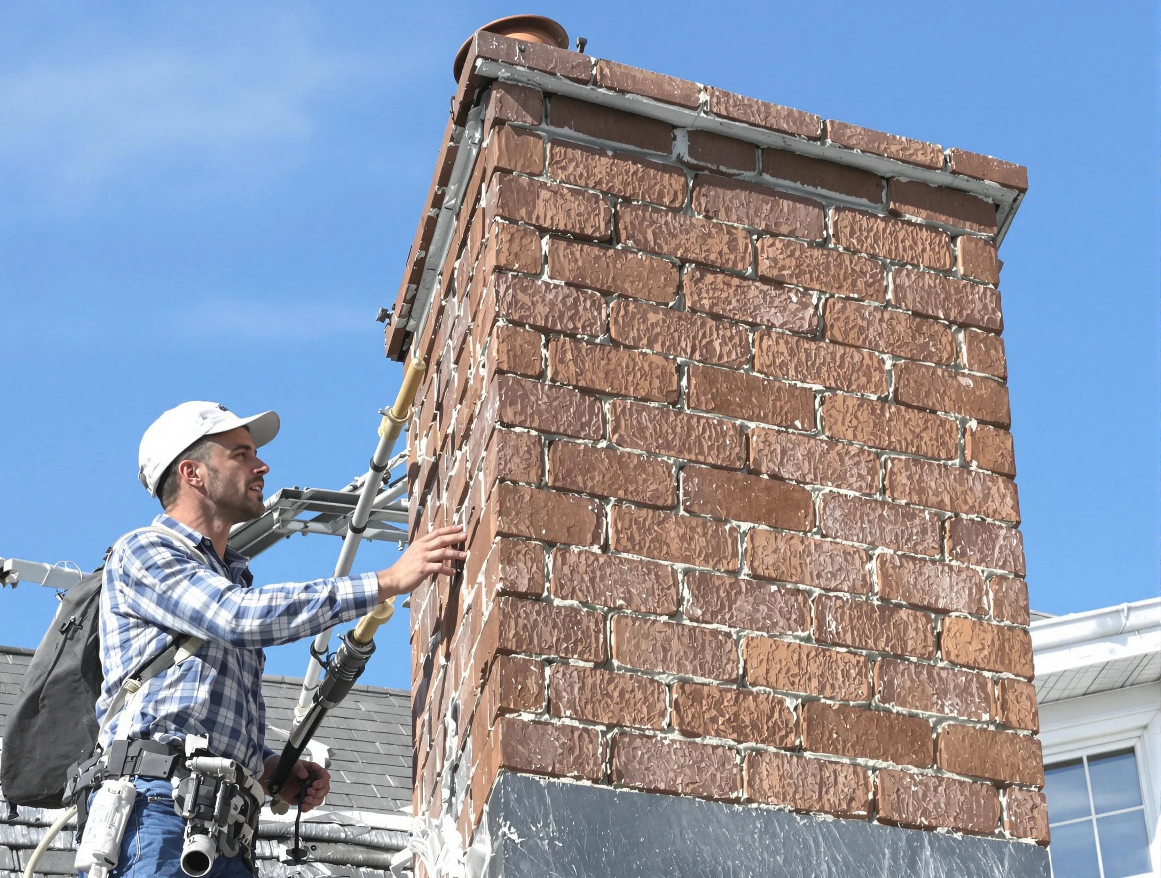 Brickwork for a chimney rebuild by Perth Amboy Chimney Sweep in Perth Amboy, NJ