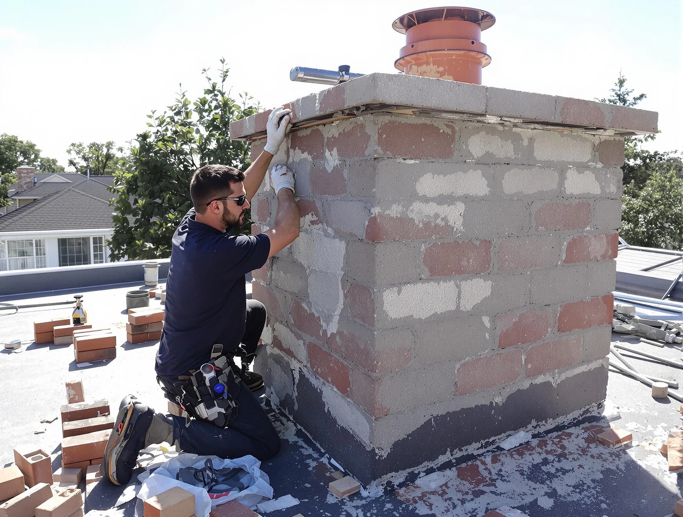 Advanced chimney repair process by Perth Amboy Chimney Sweep in Perth Amboy, NJ