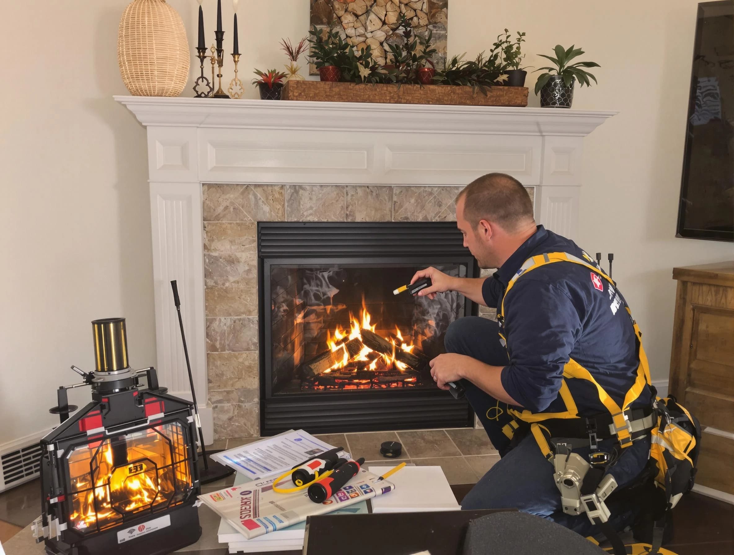 Safety-focused fireplace inspection by Perth Amboy Chimney Sweep in Perth Amboy, NJ