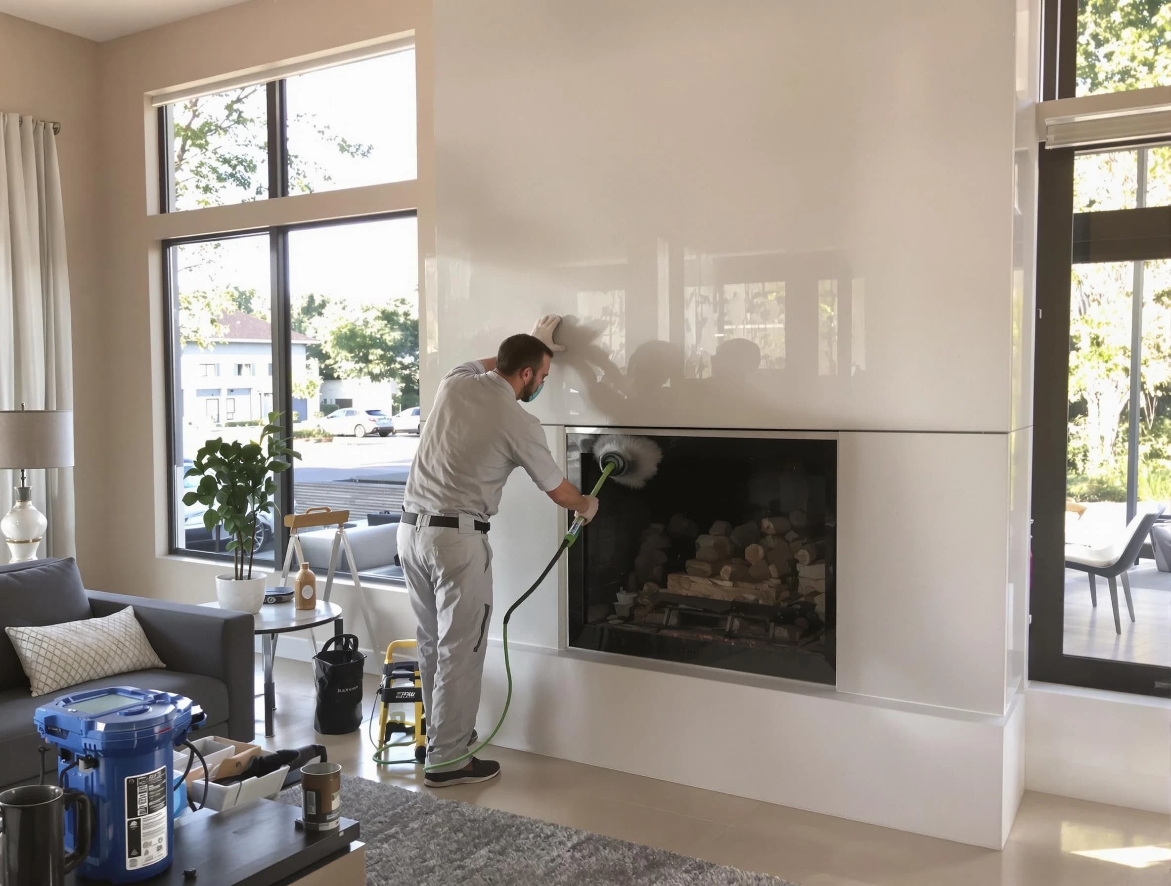 Perth Amboy Chimney Sweep performing thorough soot removal in Perth Amboy, NJ