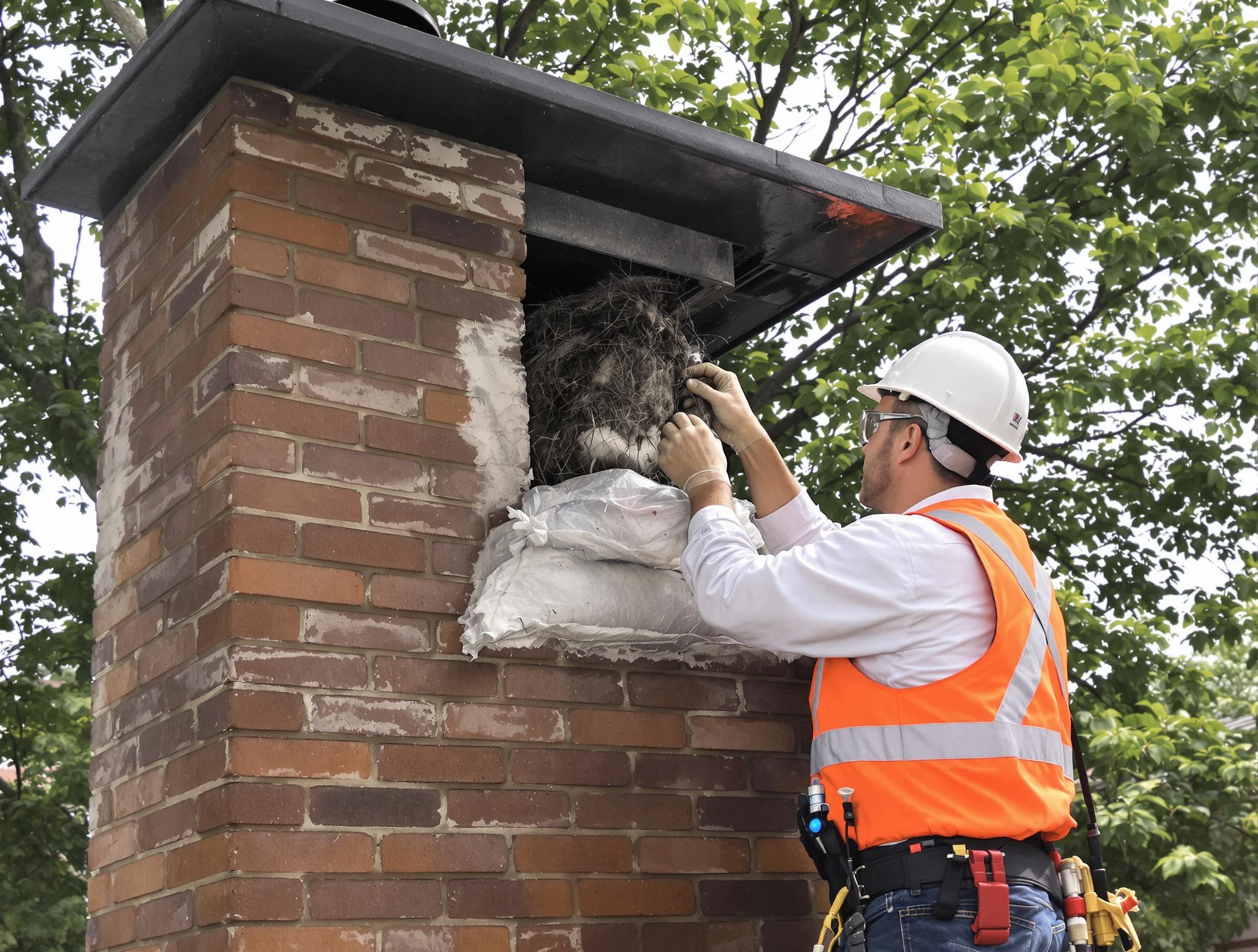 Humane removal of debris and animals by Perth Amboy Chimney Sweep in Perth Amboy, NJ